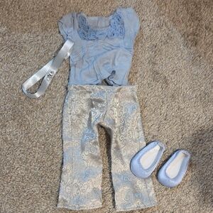 American Girl Blue and Silver Outfit Set